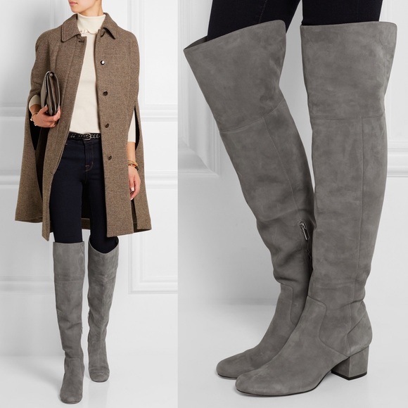 Sam Edelman Shoes | Sam Edelman Elina Over The Knee Suede Boot | Color: Gray | Size: 7.5 | Klosetenvi's Closet